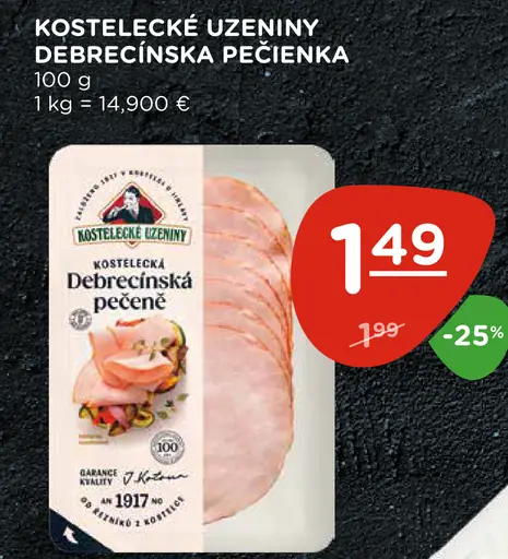 Kostelecké uzeniny Debrecínska pečienka