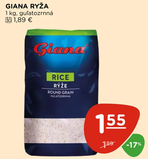 Giana Guľatozrnná ryža