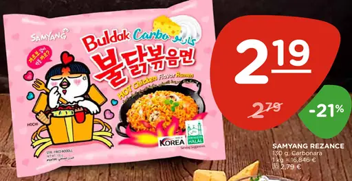 Samyang Buldak Carbo rezance Carbonara