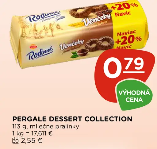 Pergale Dessert Collection mliečne pralinky