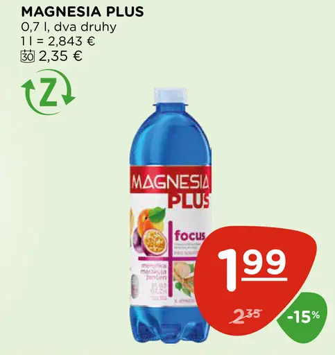 Magnesia Plus ochutená minerálna voda