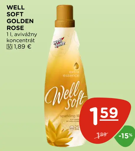 Well Soft Golden Rose avivážny koncentrát