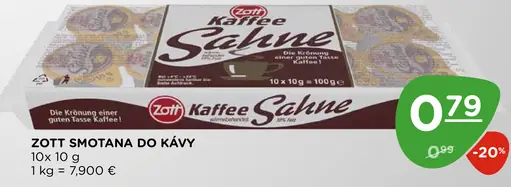 Zott Smotana do kávy