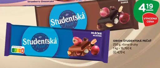 Orion Študentská pečať čokoláda