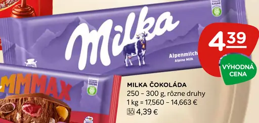 Milka Mliečna čokoláda