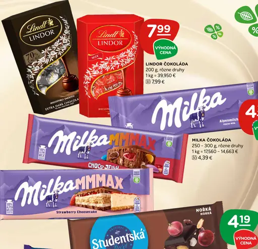 Lindt Lindor Horká čokoláda s jemnou náplňou