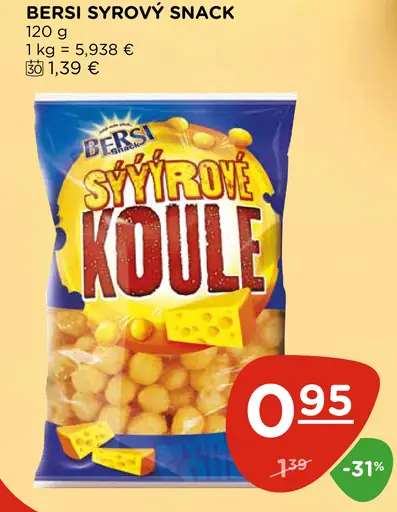 Bersi syrový snack syrové koule
