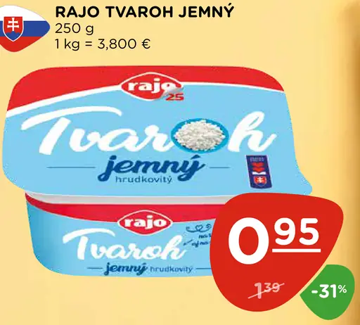 Rajo Tvaroh jemný hrudkovitý