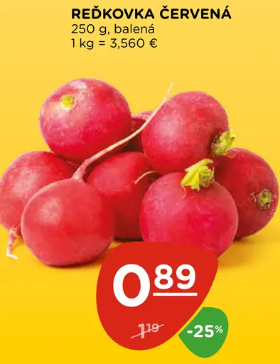 Reďkovka červená, balená