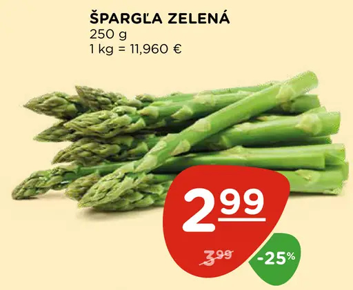 Špargľa zelená