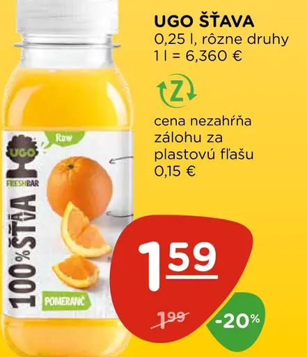 UGO šťava 100% A+