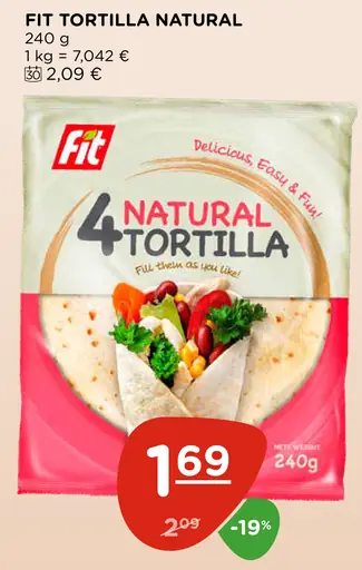 Fit tortilla natural