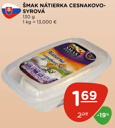 ŠMAK Nátierka cesnakovo-syrová