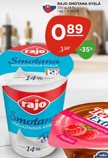 Rajo smotana pochúťková kyslá