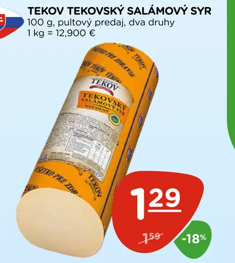 Tekov tekovský salámový syr