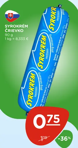 Syrokrém črievko tavený syr