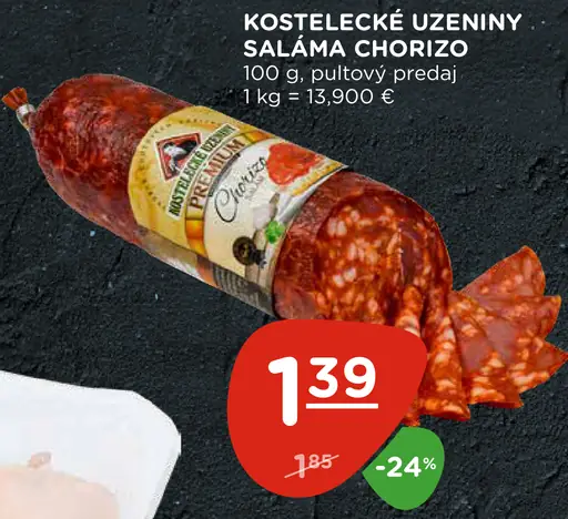 Kostelecké uzeniny Chorizo saláma