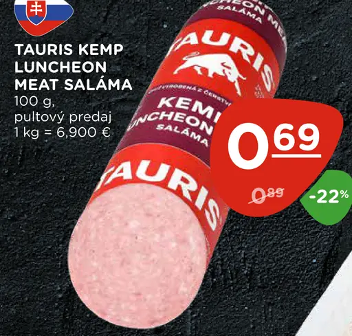 Tauris Kemp luncheon meat saláma