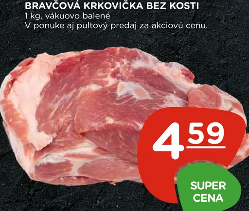Bravčová krkovička bez kosti, plátky