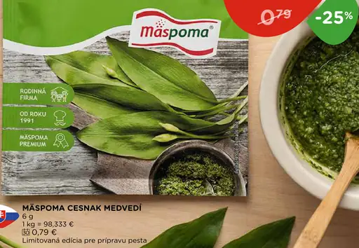 Mäspoma cesnak medvedí sušený