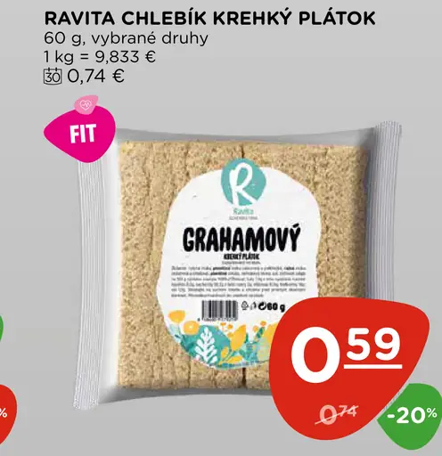 RAVITA Chlebík krehký plátok
