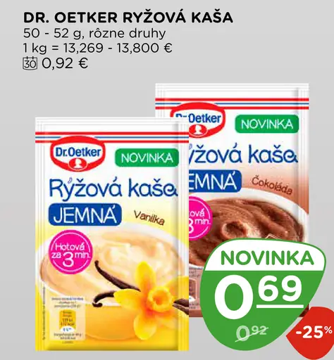 Dr. Oetker Ryžová kaša jemná vanilka