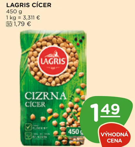 Lagris cícer suchý