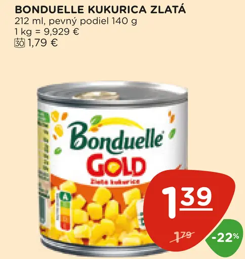 Bonduelle kukurica zlatá sterilizovaná