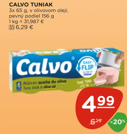 Calvo tuniak v olivovom oleji
