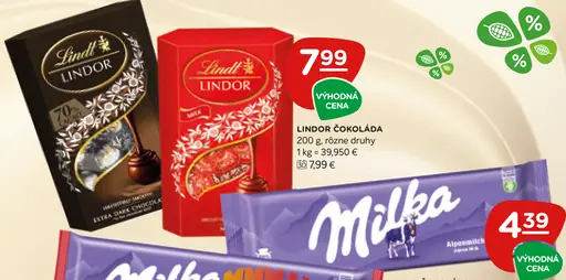 Lindt Lindor Horká čokoláda s jemnou náplňou