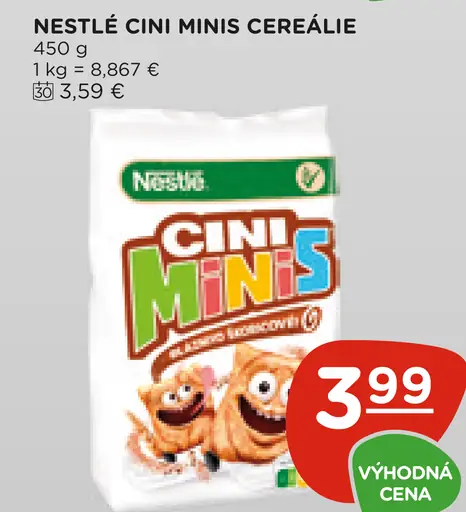 Nestlé Cini Minis cereálie škoricové