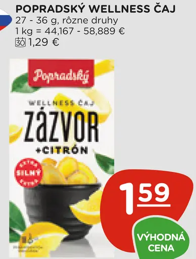 Popradský Wellness čaj bylinkový čaj 2 druhy