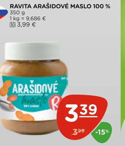 Ravita arašidové maslo 100%