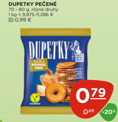Dupetky pečené sušienky