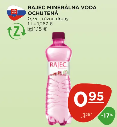 Rajec minerálna voda sýtená
