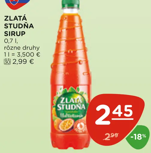 Zlatá studňa sirup