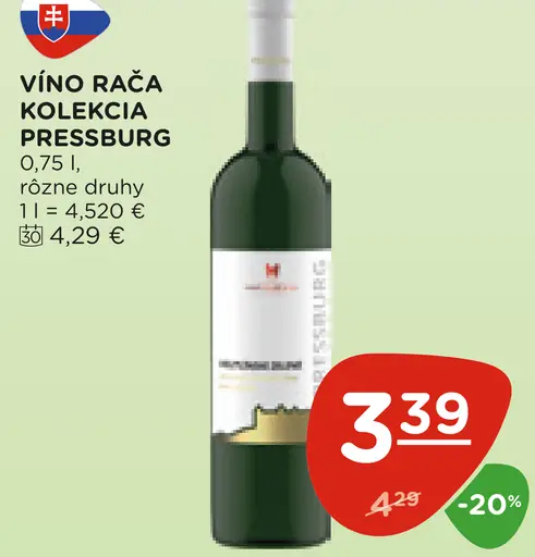 Víno Rača kolekcia Pressburg víno