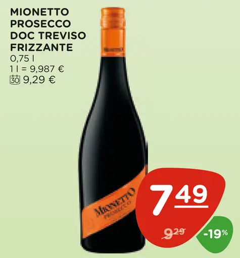 Mionetto Prosecco DOC Treviso Frizzante víno