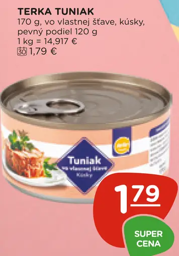 Terka tuniak vo vlastnej šťave kúsky