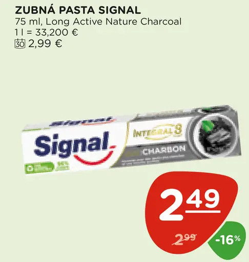 Signal Long Active Nature Elements Charcoal zubná pasta