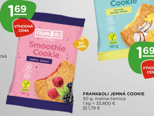 Frank&Oli jemná cookie kokos ananás mango