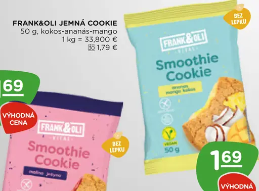 Frank&Oli jemná cookie malina čerešňa