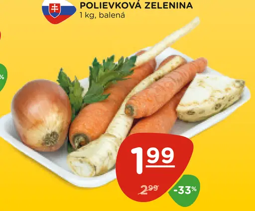 Polievková zelenina balená