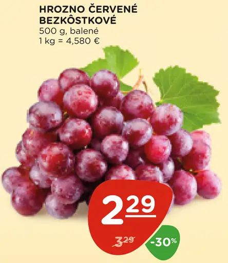 Hrozno červené bezkôstkové