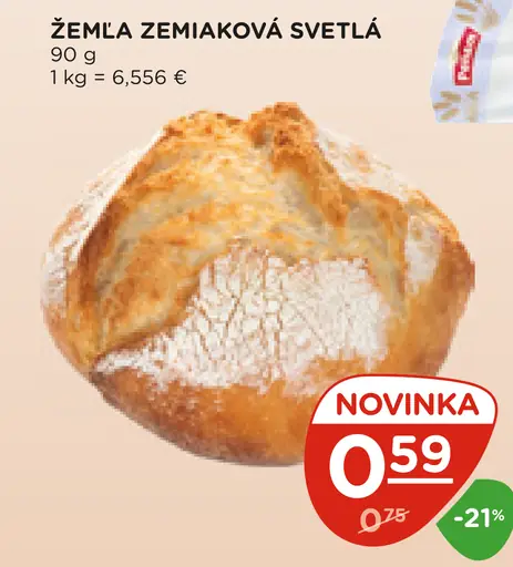 Žemla zemiaková svetlá