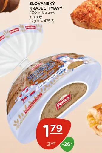 Slovanský krajec tmavý balený krájaný