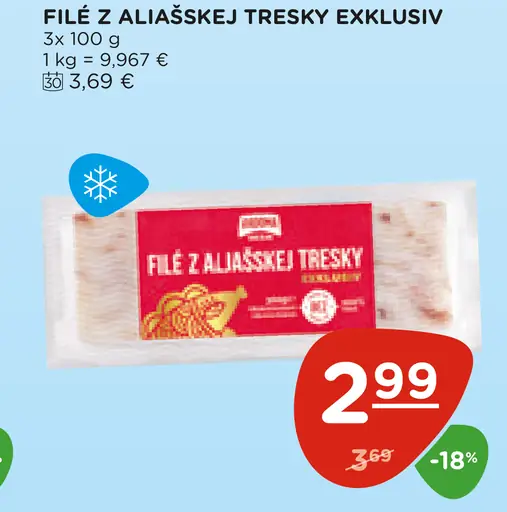 Filé z aljašskej tresky exkluzív