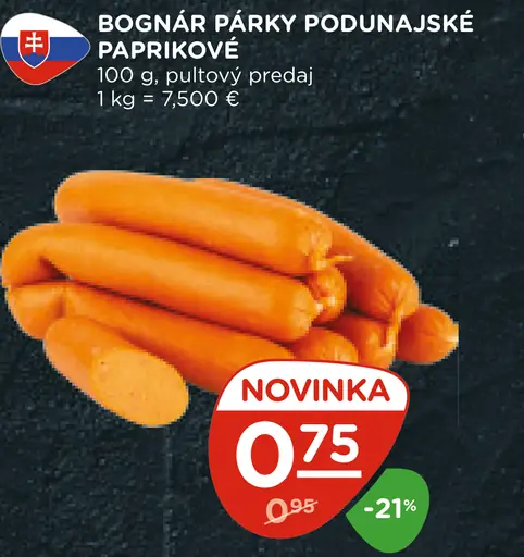Bognár párky Podunajské paprikové