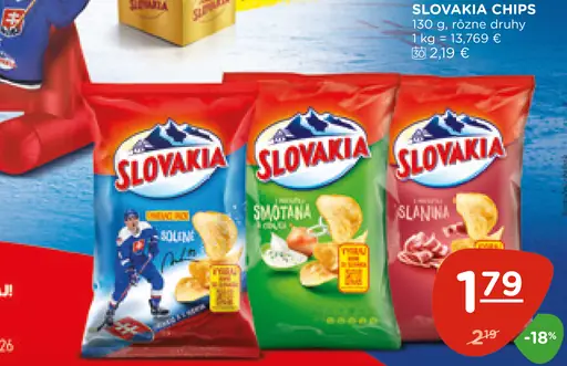 Slovakia chips rôzne druhy