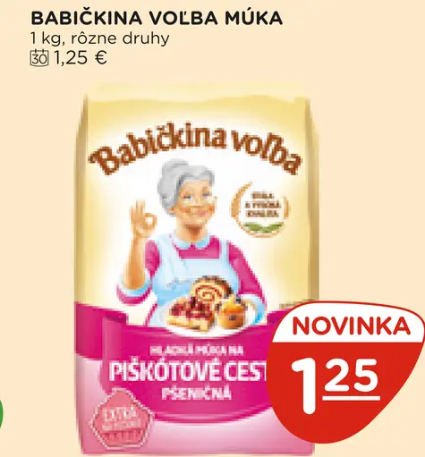 Babičkina Voľba Hladká múka na kysnuté cesto pšeničná